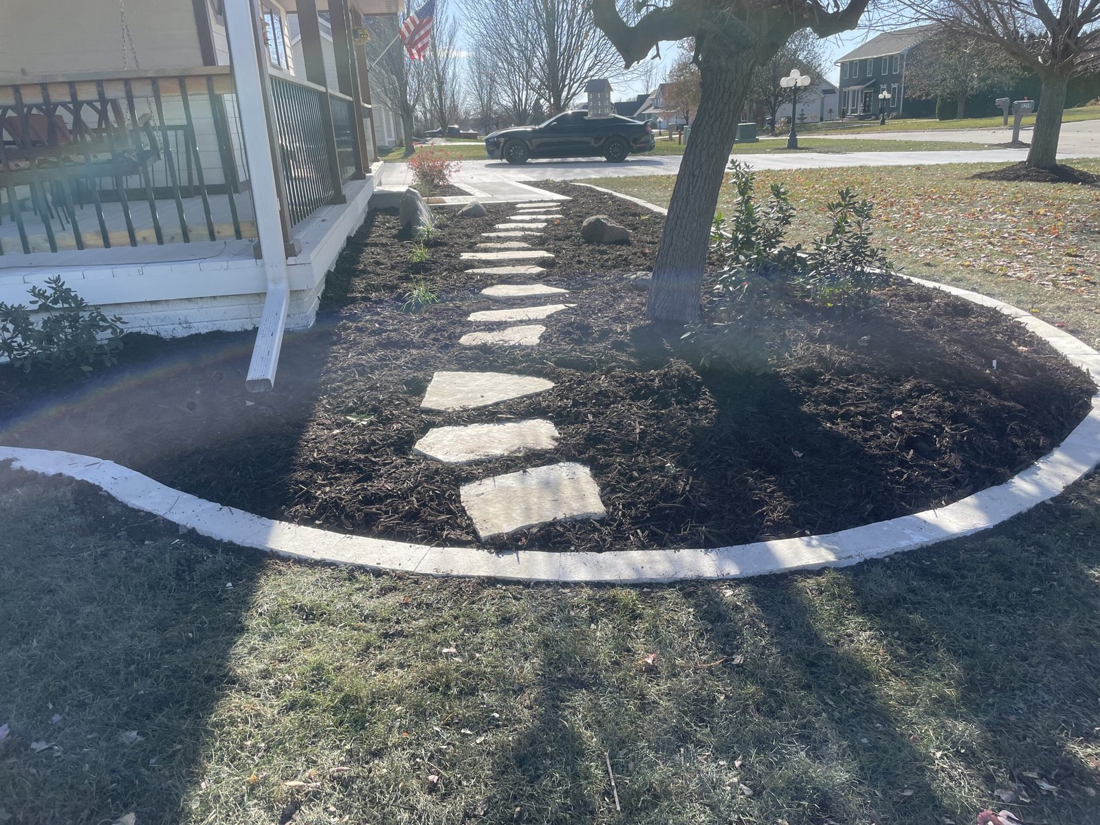 polk city iowa flagstone limestone walkway